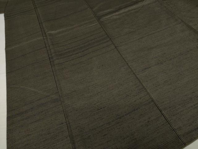 平和屋着物●極上　紬　縞　正絹　逸品　AABH5789ck