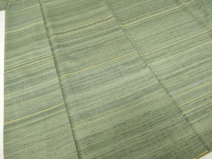 平和屋着物●極上紬　横段文　正絹　逸品　AABH5792ck