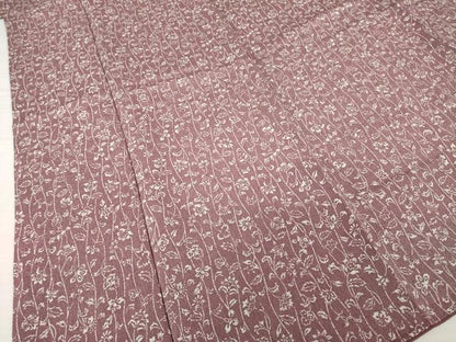 平和屋着物●上質な小紋　型染め　花蔦草文　正絹　逸品　AABH5793ck