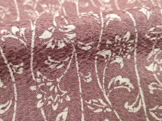 平和屋着物●上質な小紋　型染め　花蔦草文　正絹　逸品　AABH5793ck
