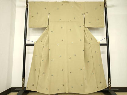平和屋着物●上質な小紋　絵馬　金彩　正絹　逸品　AABH5796ck