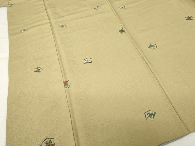 平和屋着物○上質な小紋 絵馬 金彩 正絹 逸品 AABH5796ck