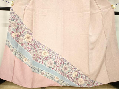 平和屋着物●訪問着　作家物　辻が花　斜縞花文　正絹　逸品　AABH5797ck