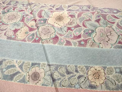 平和屋着物●訪問着　作家物　辻が花　斜縞花文　正絹　逸品　AABH5797ck