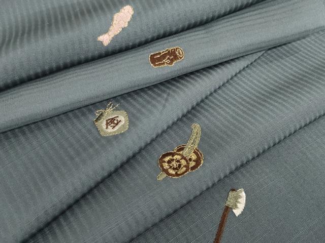 平和屋着物○上質な小紋 総刺繍 金太郎 正絹 逸品 AABH5800ck
