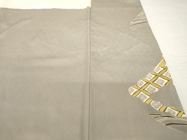 平和屋着物●豪華色留袖　友禅　駒刺繍　吉祥花文　金彩　正絹　逸品　AABH5801ck