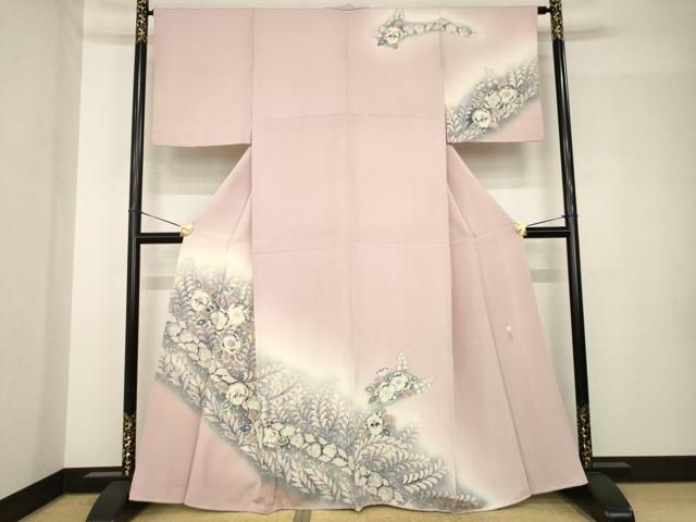 平和屋着物●越後十日町の一流染匠　桐屋・翠山工房　訪問着　辻が花　舞花文　暈し染め　正絹　逸品　AABH5802ck