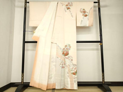 平和屋着物●訪問着　友禅　花丸文　大丸扱い　正絹　逸品　AABH5805ck
