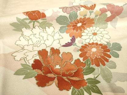 平和屋着物●訪問着　友禅　花丸文　大丸扱い　正絹　逸品　AABH5805ck