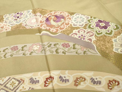 平和屋着物●京の名門　じゅらく謹製　帝王紫(古代帝王紫)　色留袖　刺繍　飾花文　鳳凰　正絹　逸品　AABH5806ck