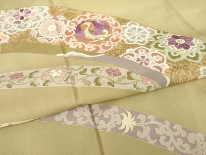 平和屋着物●京の名門　じゅらく謹製　帝王紫(古代帝王紫)　色留袖　刺繍　飾花文　鳳凰　正絹　逸品　AABH5806ck