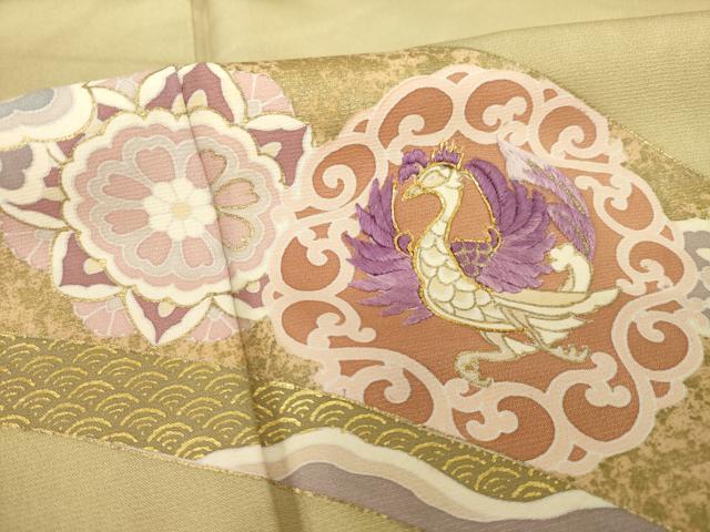 平和屋着物●京の名門　じゅらく謹製　帝王紫(古代帝王紫)　色留袖　刺繍　飾花文　鳳凰　正絹　逸品　AABH5806ck