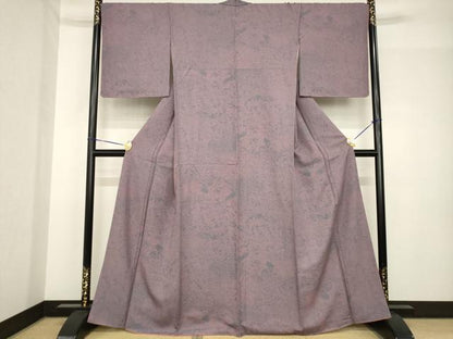 平和屋着物●上質な小紋　割付き花鳥文　正絹　逸品　未使用　AABH5808ck