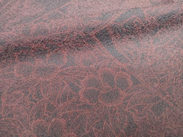 平和屋着物●上質な小紋　割付き花鳥文　正絹　逸品　未使用　AABH5808ck