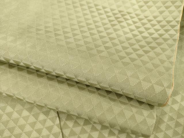平和屋着物●長襦袢　無双仕立て　鱗地紋　利休茶色　正絹　逸品　AABH5810ck
