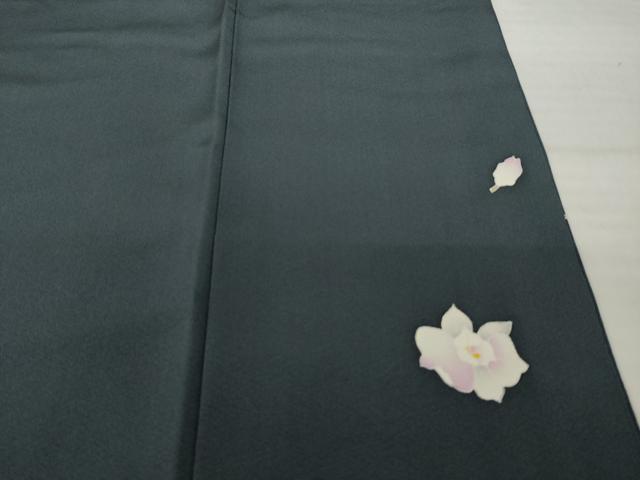 平和屋着物●本加賀友禅作家　吉田昌二　訪問着　胡蝶蘭　丹後ちりめん　反端付き　正絹　逸品　AABH5815ck