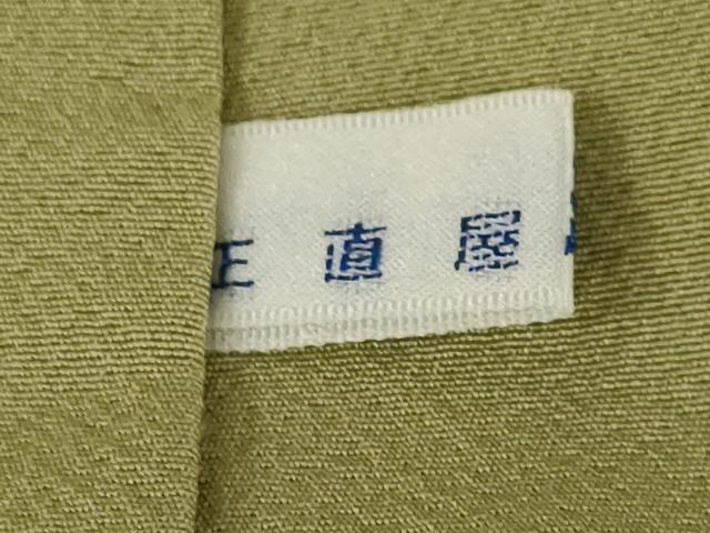 平和屋着物●上質な色無地　利休茶色　正絹　逸品　AABH5819ck
