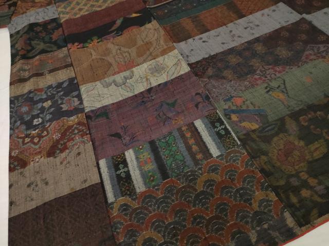 平和屋着物●小千谷紬　百柄　正絹　逸品　AABH5820ck