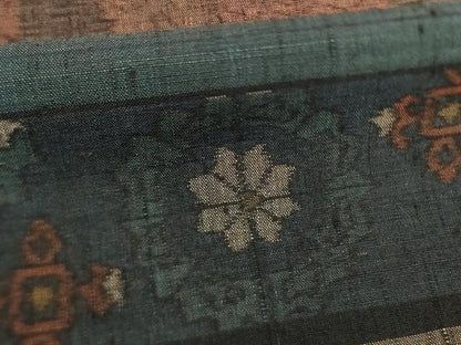 平和屋着物●小千谷紬　百柄　正絹　逸品　AABH5820ck