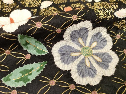 平和屋着物●豪華振袖　駒刺繍　花蝶文　金彩　正絹　逸品　AABH5823ck