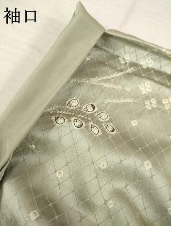 平和屋着物●上質な小紋　辻が花　絞り　舞花文　正絹　逸品　AABH5824ck