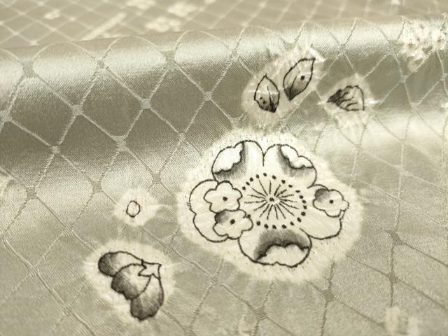 平和屋着物●上質な小紋　辻が花　絞り　舞花文　正絹　逸品　AABH5824ck