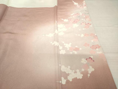 平和屋着物●豪華色留袖　友禅　飛鶴花文　正絹　逸品　AABH5825ck
