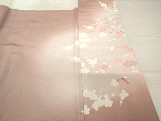 平和屋着物●豪華色留袖　友禅　飛鶴花文　正絹　逸品　AABH5825ck
