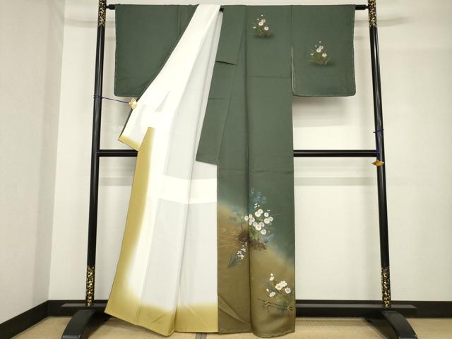 平和屋着物●訪問着　花籬文　暈し染め　正絹　逸品　AABH5826ck
