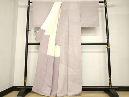 平和屋着物●二代目 川村久太郎　江戸小紋　訪問着　流水文　正絹　逸品　AABH5828ck