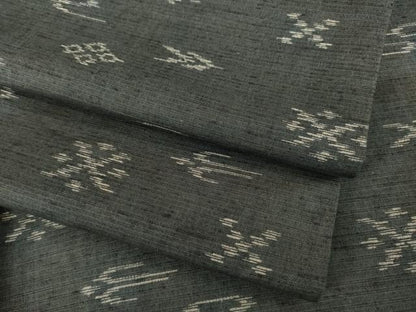 平和屋着物●上質な紬　琉球絣文様　正絹　逸品　AABH5830ck