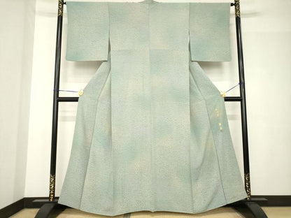 平和屋着物●上質な小紋　作家物　霞文　暈し染め　正絹　逸品　AABH5834ck