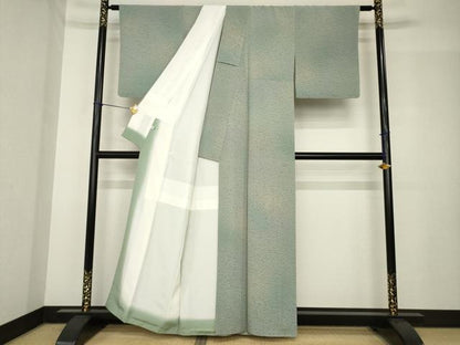 平和屋着物●上質な小紋　作家物　霞文　暈し染め　正絹　逸品　AABH5834ck