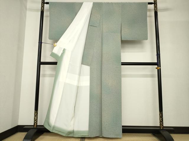 平和屋着物●上質な小紋　作家物　霞文　暈し染め　正絹　逸品　AABH5834ck