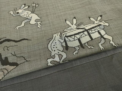 平和屋着物●本場大島紬　染大島　訪問着　鳥獣戯画　正絹　逸品　AABH5836ck