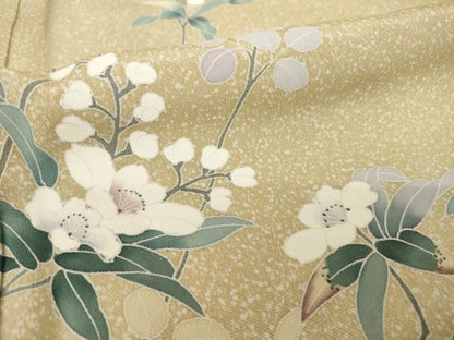 平和屋着物●訪問着　友禅　枝花文　正絹　逸品　AABH5837ck