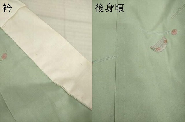 平和屋着物●長襦袢　無双仕立て　簪　櫛　金彩　正絹　逸品　AABH5846ck 平和屋着物○長襦袢 無双仕立て 簪 櫛 金彩 正絹 逸品 AABH5846ck