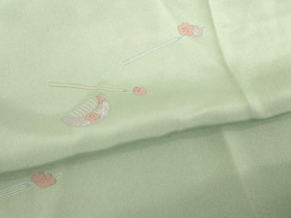 平和屋着物●長襦袢　無双仕立て　簪　櫛　金彩　正絹　逸品　AABH5846ck