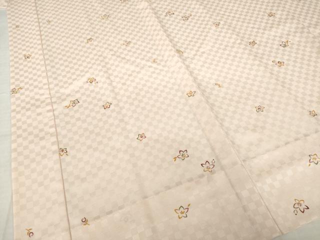 平和屋着物●長襦袢　無双仕立て　舞花文　三越扱い　正絹　逸品　AABH5847ck