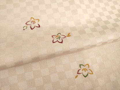 平和屋着物●長襦袢　無双仕立て　舞花文　三越扱い　正絹　逸品　AABH5847ck