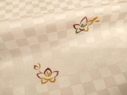 平和屋着物●長襦袢　無双仕立て　舞花文　三越扱い　正絹　逸品　AABH5847ck