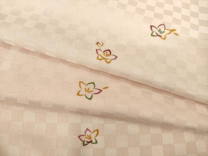 平和屋着物●長襦袢　無双仕立て　舞花文　三越扱い　正絹　逸品　AABH5847ck