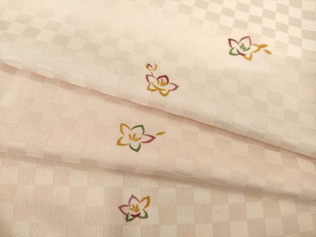 平和屋着物●長襦袢　無双仕立て　舞花文　三越扱い　正絹　逸品　AABH5847ck