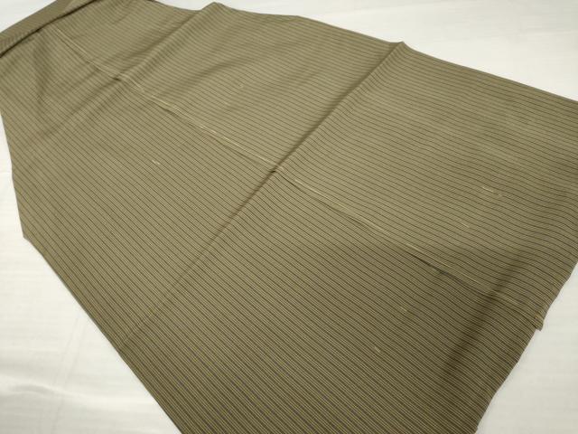 平和屋着物●男性　馬乗り袴　縞　正絹　逸品　未使用　AABH5852ck