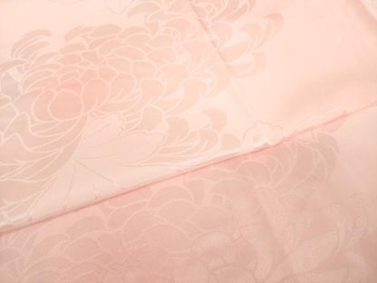 平和屋着物●振袖用長襦袢　無双仕立て　乱菊地紋　暈し染め　半衿刺繍　正絹　逸品　AABH5861ck