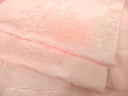 平和屋着物●振袖用長襦袢　無双仕立て　乱菊地紋　暈し染め　半衿刺繍　正絹　逸品　AABH5861ck