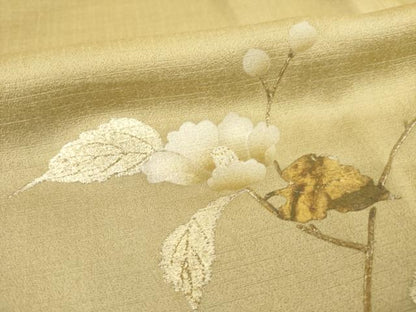 平和屋着物●訪問着　螺鈿　枝花文　暈し染め　金彩　正絹　逸品　AABH5862ck