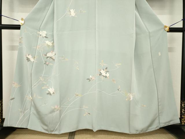 平和屋着物○訪問着 友禅 作家物 彩華 枝花文 正絹 逸品 AABH5865ck