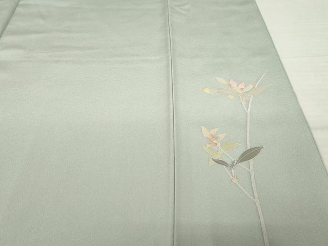 平和屋着物●訪問着　友禅　作家物　彩華　枝花文　正絹　逸品　AABH5865ck