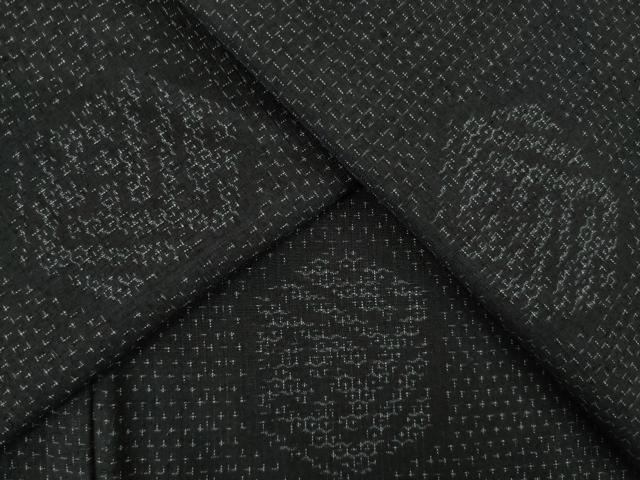 平和屋着物●結城紬　80亀甲　亀甲文　正絹　逸品　AABH5867ck